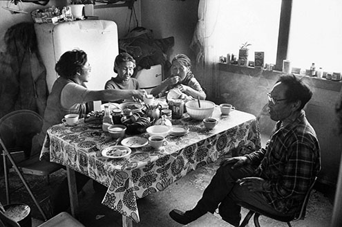 Richard Long, Betty Guy, Molly Owens, and host David Nicolai, Kwethluk.
